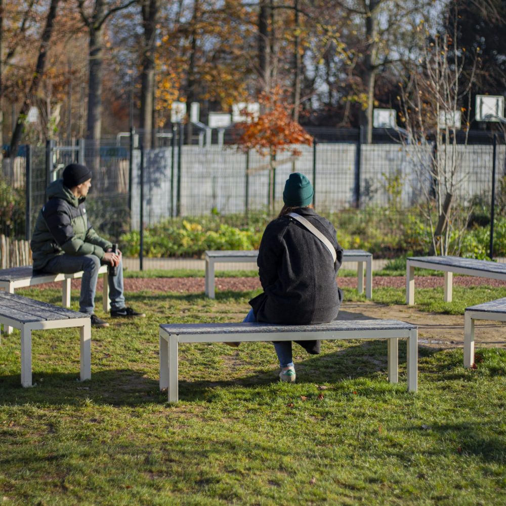 Bancs de passage en cercle - college MLK Buc (Yvelines)